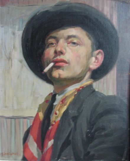 Paul Christol, 1929. Autoportrait (Huile sur Toile, 45 x 55 cm)